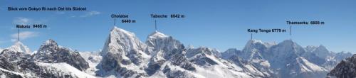 P1080201a Gokyo Ri Panorama Blick nach Osten beschriftet b